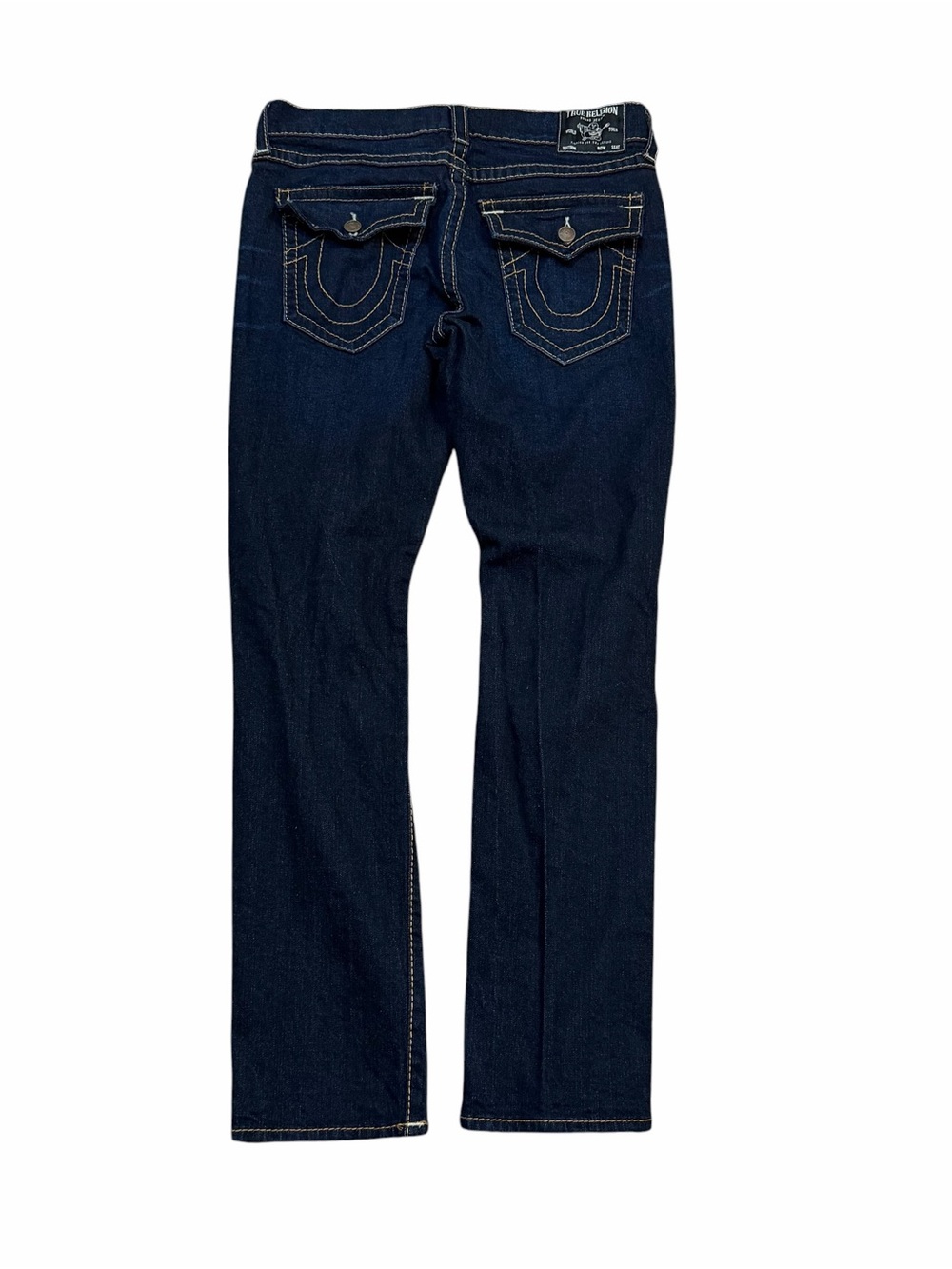 True Religion Geno Relaxed Slim Flap Pocket Jeans Men’s 36x32 Dark Wash Denim